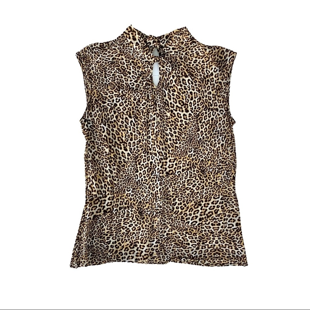 🤎🤍 Sheer leopard halter top